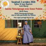 Soirée témoignage avec sœur Paësie